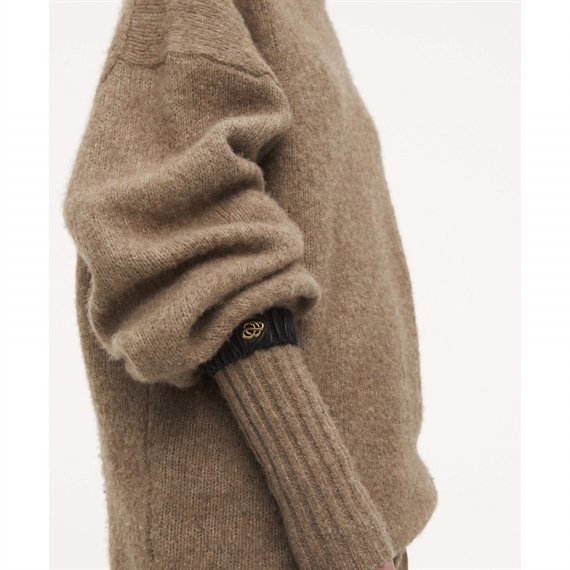 By Malene Birger Evelo Leather Wrist Bands, Sort 